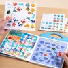 Montessori Magische Wassermalerei Szene Wiederverwendbares Stickerbuch Frühe Aufklärung Puzzle Kognitives Aktivitätsbuch Geschenke für Kinder