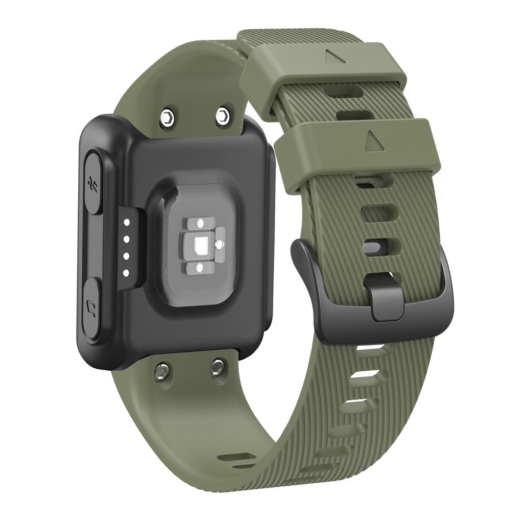 Silicone Strap for Garmin Forerunner 35/30 Adjustable Watch Band with Black Buckle