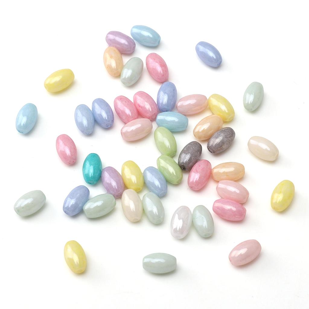 Domestic Glass Solid Color Cream Baked Paint Seed Beads for DIY 52 Pcs