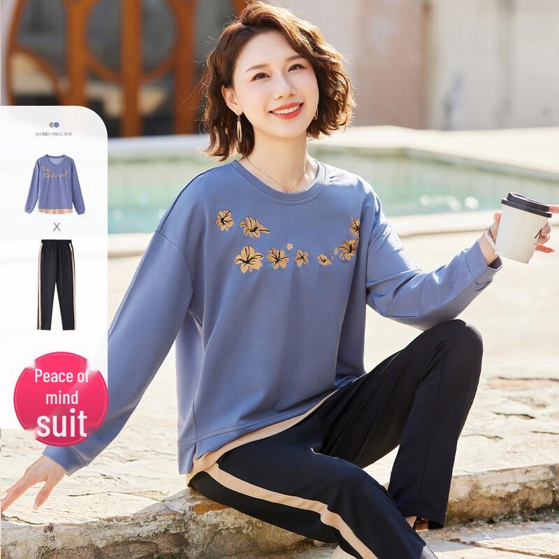 

SIFONE Women s Casual Floral Sports Tracksuit Set 4XL