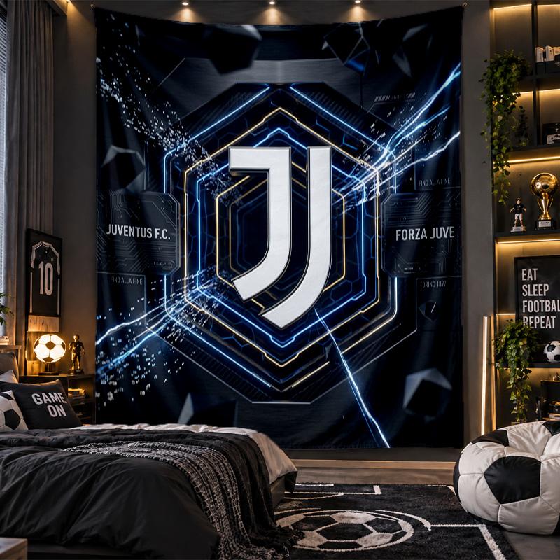 Arazzo da Appendere a Parete Tessuto Stampato Juventus FC per Soggiorno Camera da Letto Decorazione per la Casa