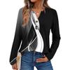 Women's Printed Long Sleeve Shirts Elegant Casual Tops Trendy Shirts Tops