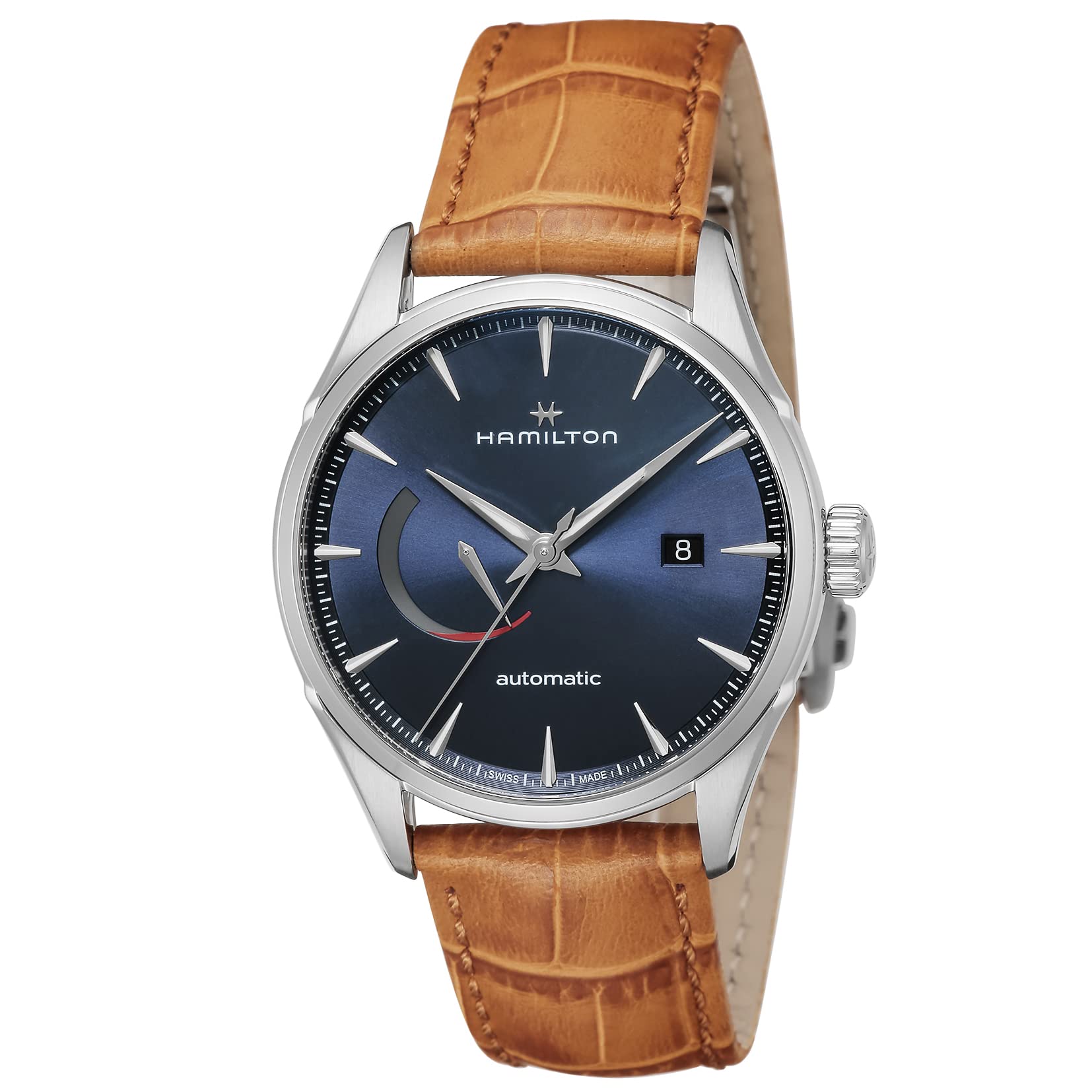 

[Hamilton] Годинник Jazzmaster, синій циферблат, нержавіюча сталь, сапфірове скло, автоматичний завод, 5 ATM, водонепроникний, 41 мм, швейцарський годинник H32635541 Чоловічий коричневий