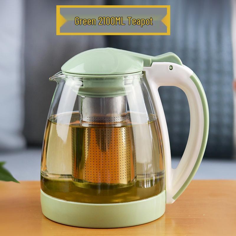 Large Heat-Resistant Glass Teapot with Filter for Flower Tea