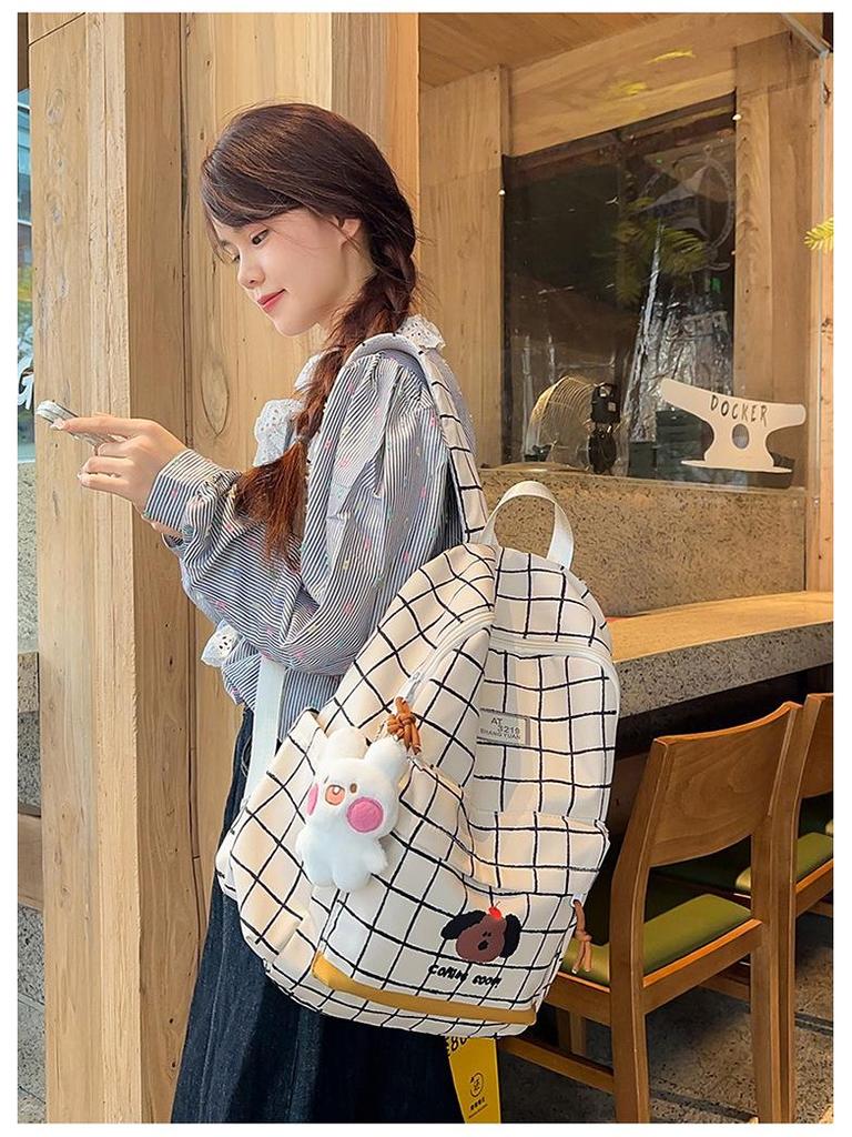 New Cute Cartoon Printed Student Backpack: Lightweight, Durable, Large Capacity Shoulder Bag for Casual Travel & School