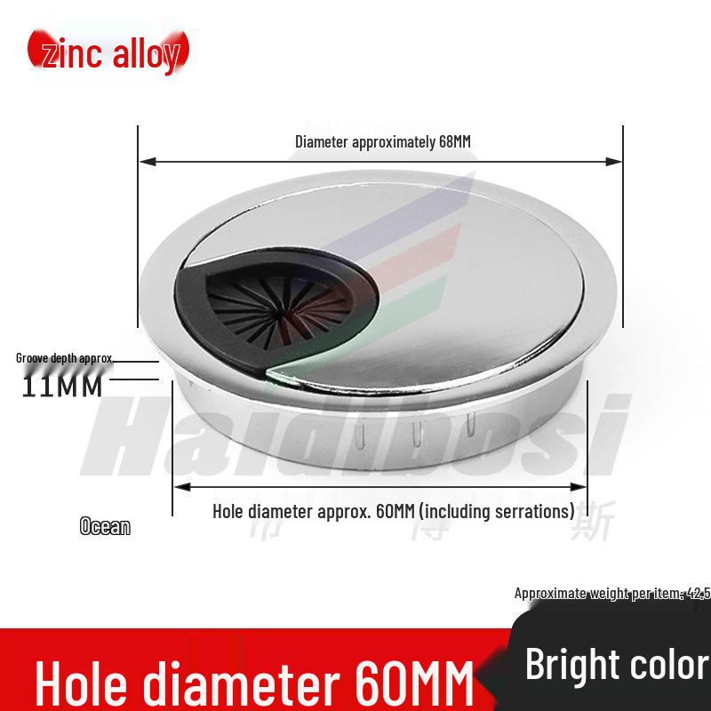 Desktop Cable Management Grommet Cover – Round Hole Sealing & Decoration
