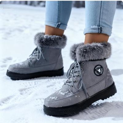 Snow Boots Women's Cross-border High-top Boots Cold-proof and Warm Cotton Boots Piled Thickened Boots Women's Thick-soled Comfortable Cotton Shoes