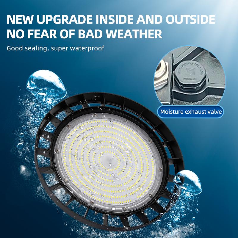 High Bay UFO LED 220V 100W 150W 200W Business Stadium Warehouse Garage Light Super Bright Industrial Lighting Mining Lamp