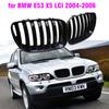 Front Gloss Black Kidney Sport Grilles Hood Grill for BMW E53 X5 LCI 2004 2005 2006 Car Styling