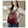 Fashionable PU Leather Backpack with Adjustable Shoulder Straps Simple Design Suitable for Daily Use Travel Shopping and Other Scenarios