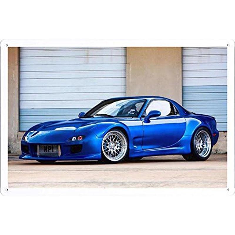 Auto Metal Tin Signs Plaque Sports Car Wall Decoration Vintage Art Posters Iron Painting for Man Cave Home Cafe Garage Club Bar