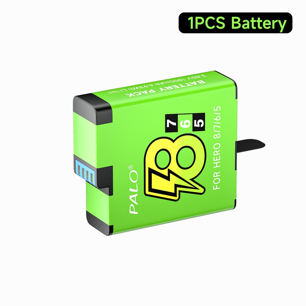 For GoPro 8 7 5 6 battery+4 Solts LED Light Battery Charger Storage Box With usb cable For Gopro Hero 8 7 hero 5 HERO 6 Camera