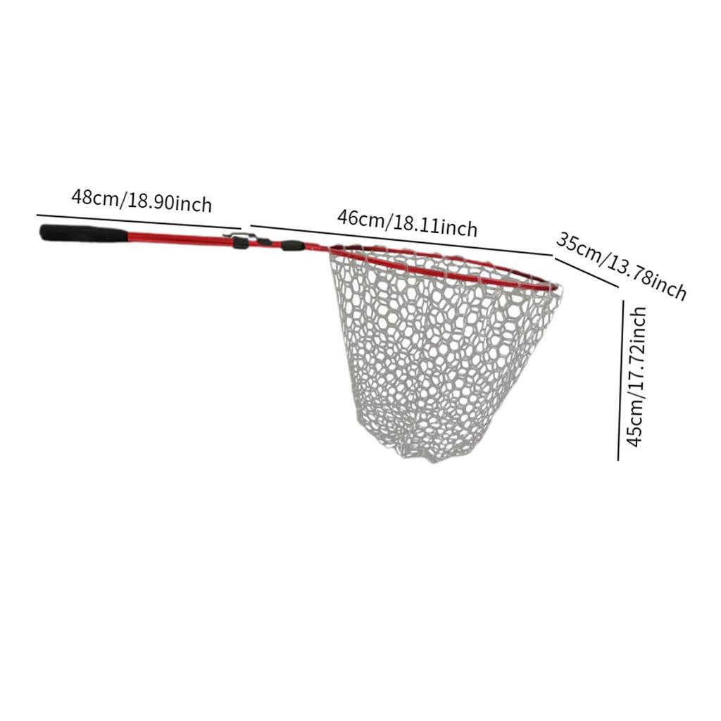 Fish Releasing Net Fish Catching Net Foldable Quick Dry Long Handle Fishing Net