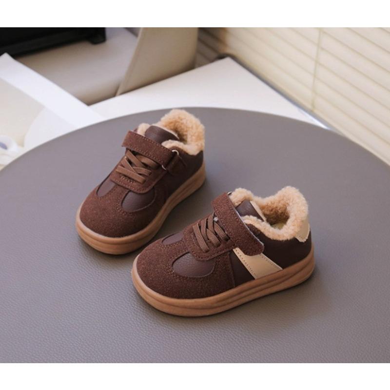 Children's Winter Boots Boys' & Girls' Fleece-Lined Warm Shoes with Shearling, Casual Kids Shoes for Baby Baby Shoes