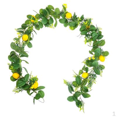 Artificial Flower Garland Decorative with Fake Fruit Vine, Silk Hanging Flowers, Suitable for