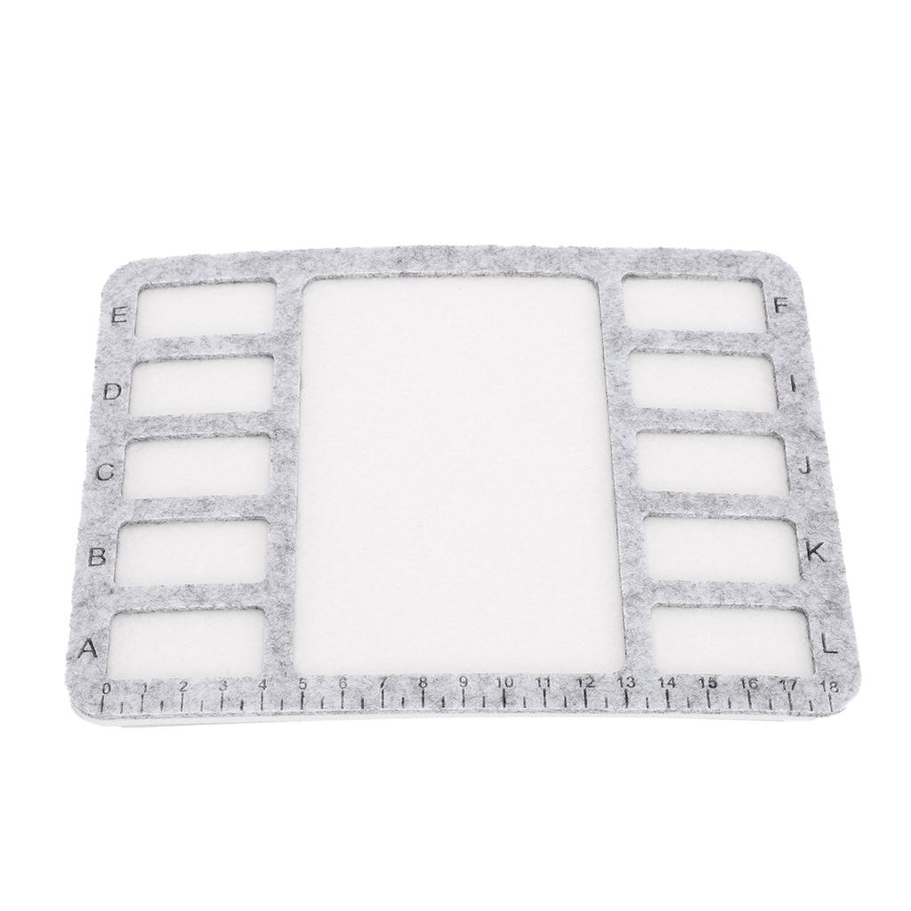 3PCS Rectangle Bead Mat Felt Beading Tray with Centimeter Alphabetic Scale for   Art Crafts Jewelry Making Bead Supplies