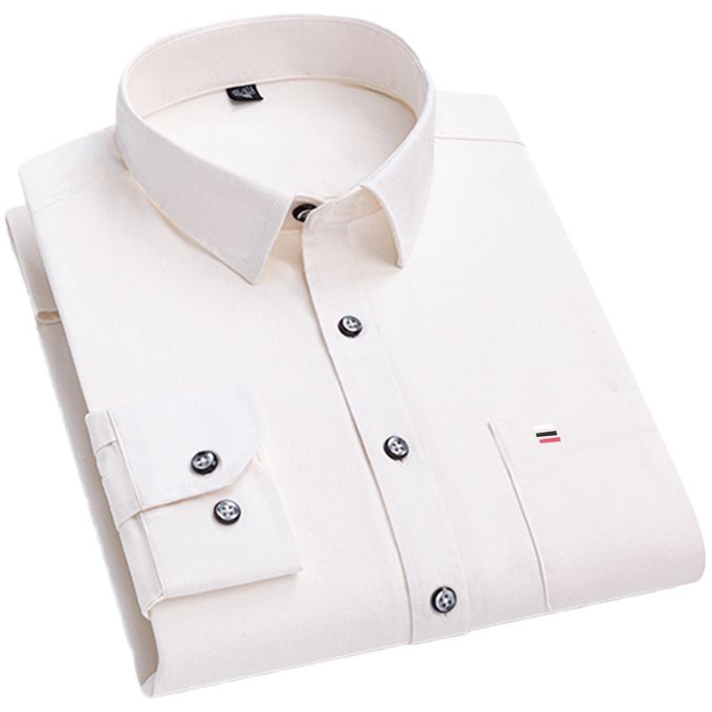 

Men s Slim Fit Solid Color Long Sleeve Casual Shirt for Spring/Summer Size 41