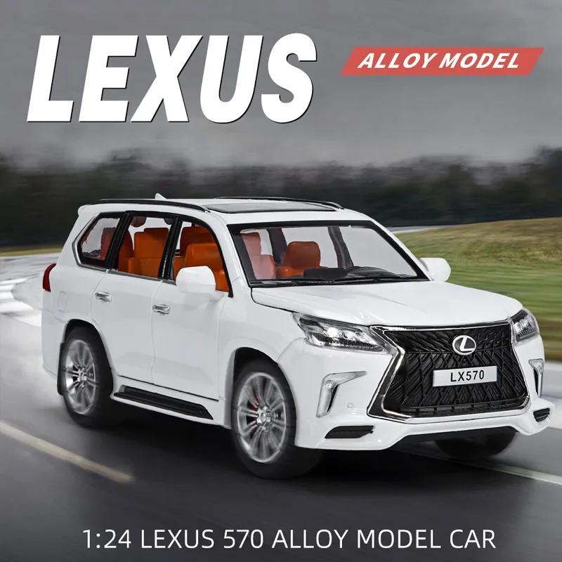 LGS2  Diecast 1/24 LEXUS LX570 Off Road Car Model Alloy Casting Toys Vehicles Kids Boys Gift Collective Home Decor Voiture Miniature