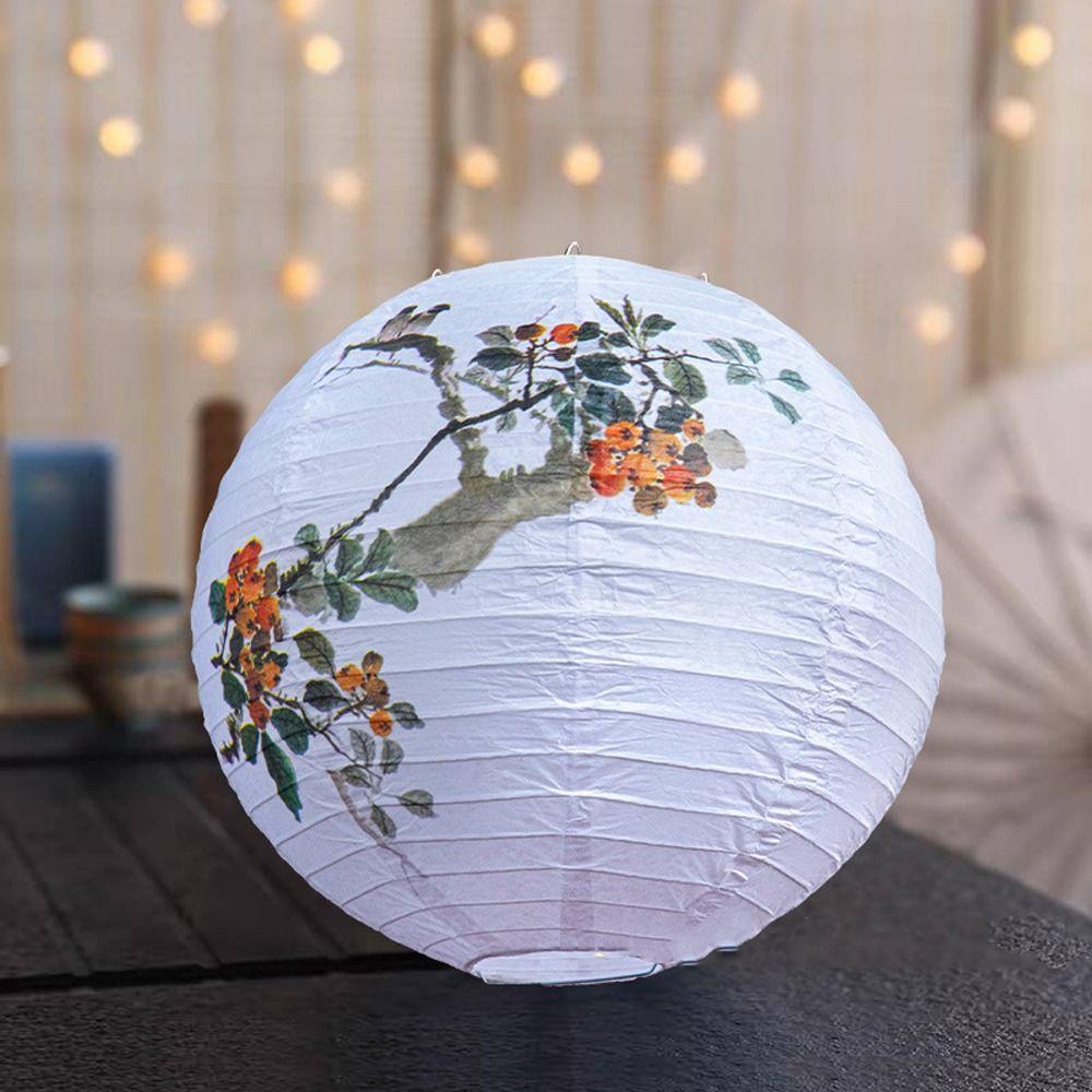 Traditional Festival Antique Lantern Luminous Round Paper Lantern  Lantern Festival