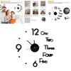 Stylish Big Watch Decal Featuring Beautiful 3d Roman Numerals For Modern Walls