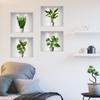 PVC 3D Simulation Green Plant Potted 3D Wall Stickers Living Room Background Study Office DIY Waterproof Decorative Stickers