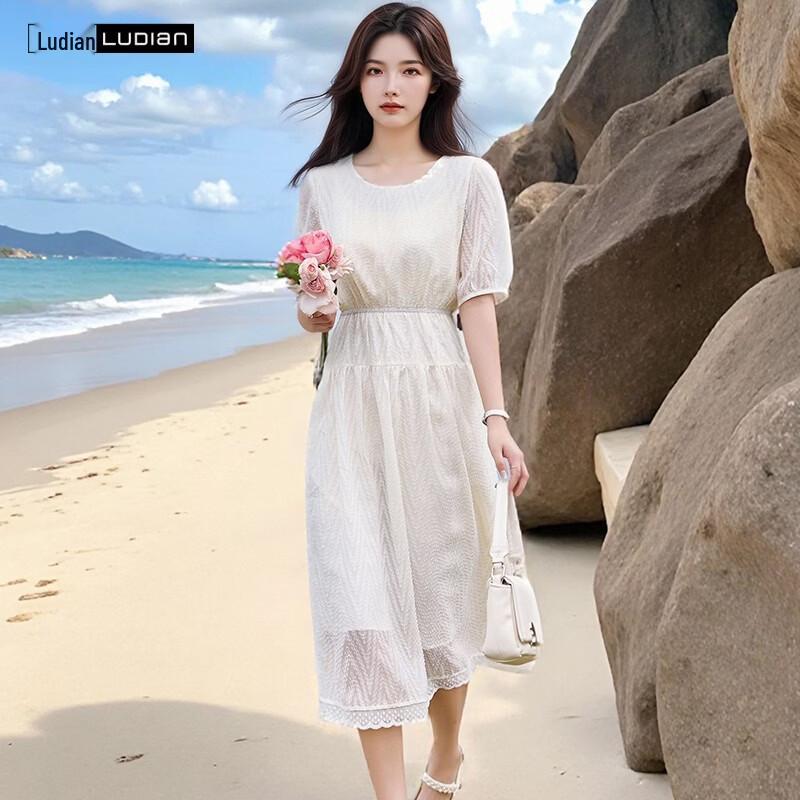 LUDIan Elegant French Style Waisted Maxi Dress 2XL