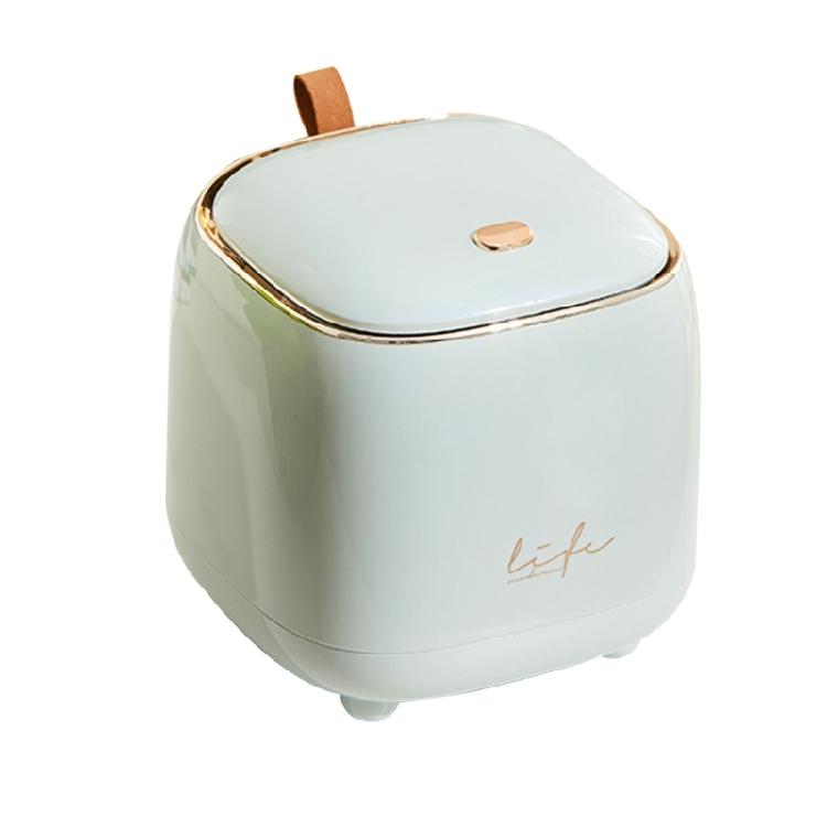 Desktop Trash Can Double Layer Garbage Bin with Press Type Lid Home Decorations 1