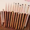 Sandalwood Nail Art Brushes Pen Rack Design Painting Nail Design Pen Detail Brush Drawing Tool Manicure Pen
