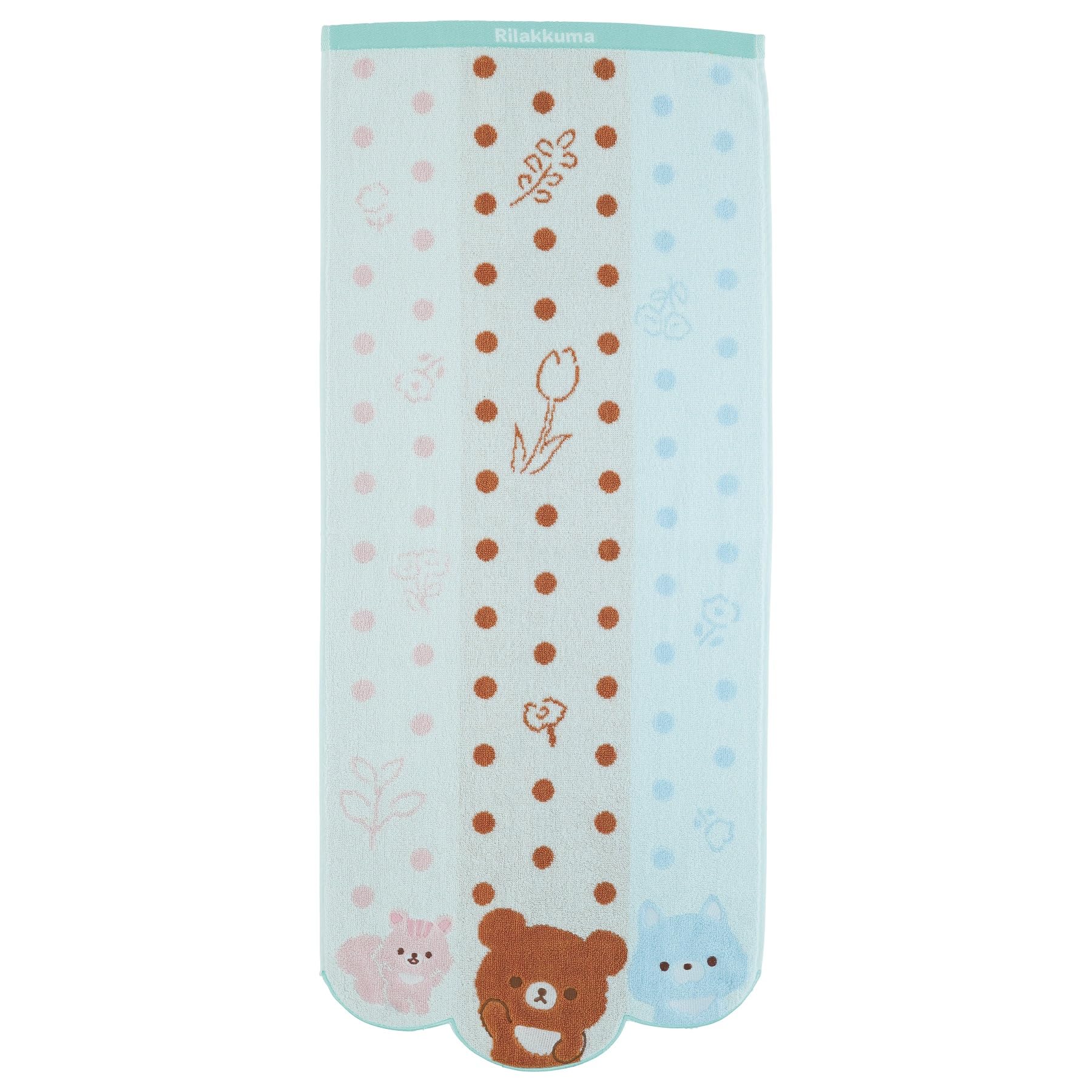 

Marushin Rilakkuma Лицо Милый Горошек Антибактериальное и Идеально в качестве Подарка Полотенце, Chairoykoguma, 100% хлопок, Дезодорирующее, (Номер продукта 6405018500)