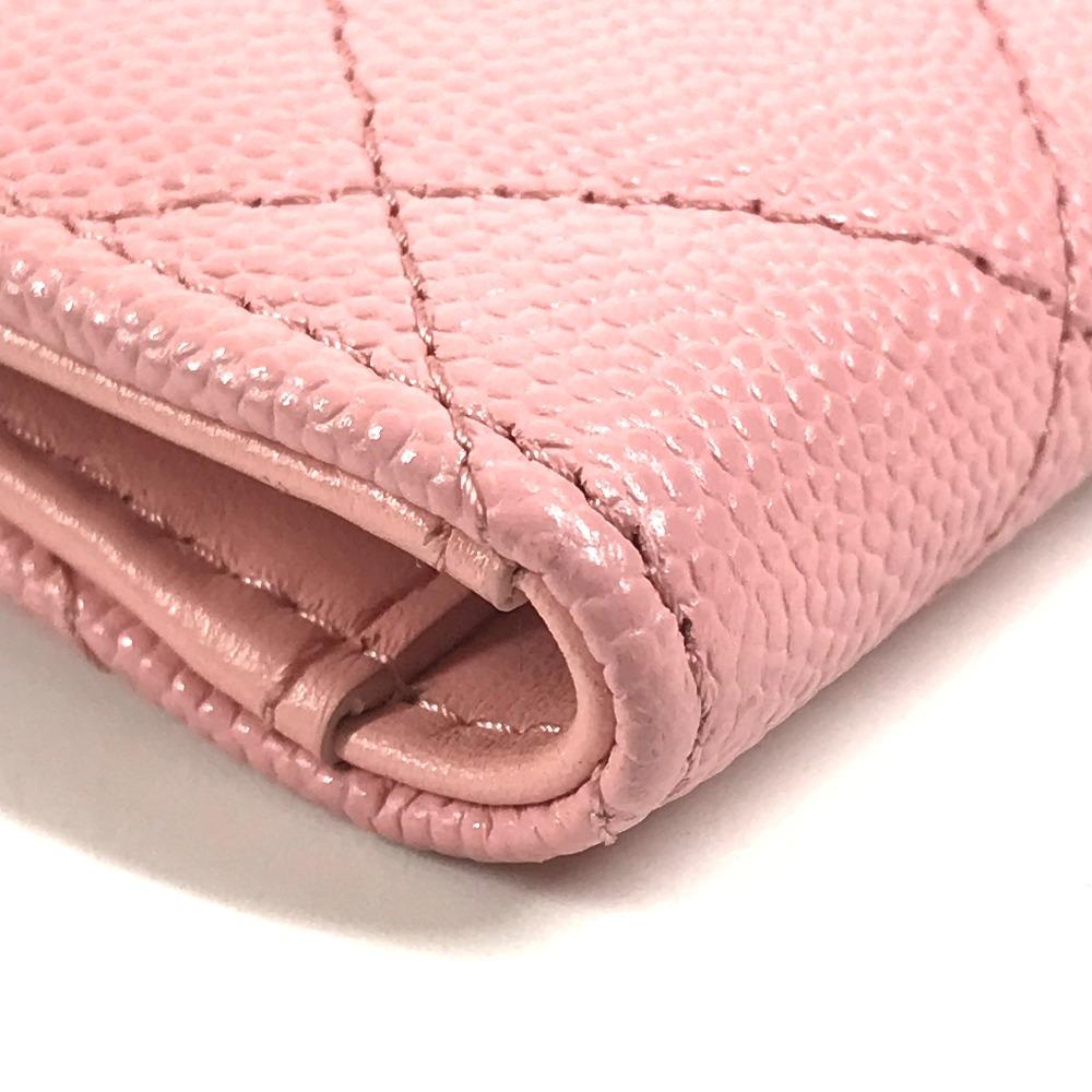Chanel AP1928 CC Logo Quilted Matelasse Double Zip Card Case Compact Wallet