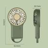 Rechargeable Mini Handheld Fan Strong Airflow Built In Hook Perfect For Office Home Outdoor Travel Use