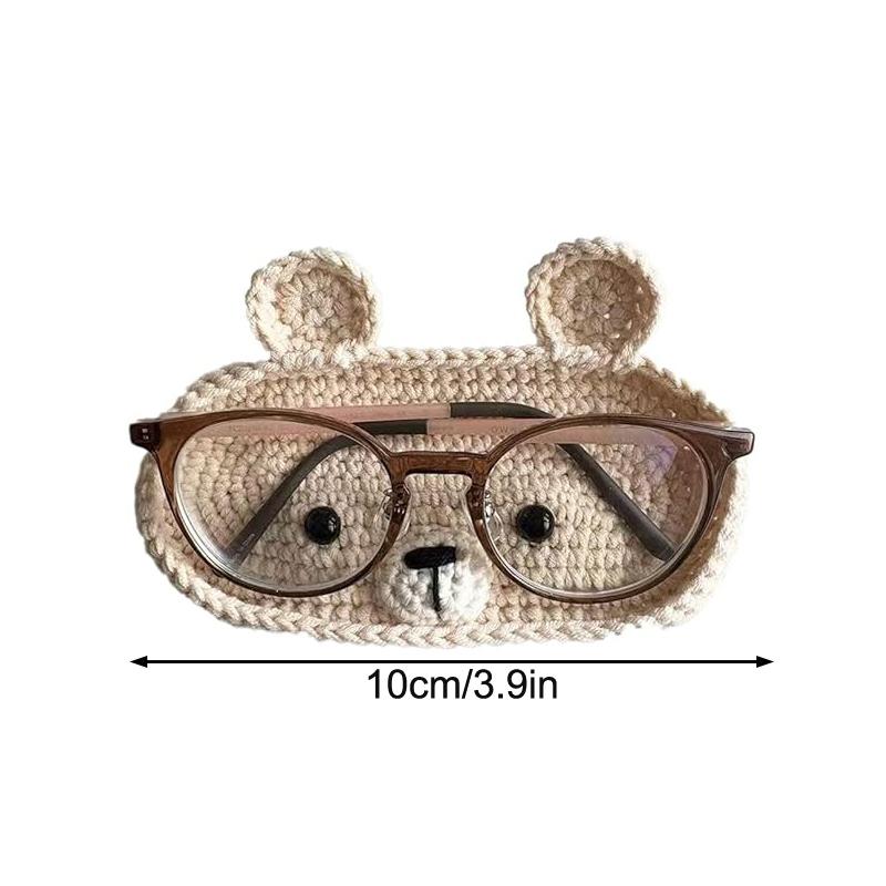 Crochet Glasses Holder – Eyeglass Holder For Desk & Nightstand – Cute Eyeglass Case & Organizer