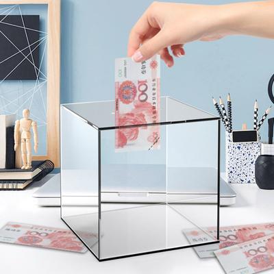 Skarbonka na monety Duża pojemność Tylko do wejścia Pyłoszczelna Oszczędność miejsca Puste przechowywanie Lekka Przezroczysta akrylowa skarbonka Świnka prezent urodzinowy