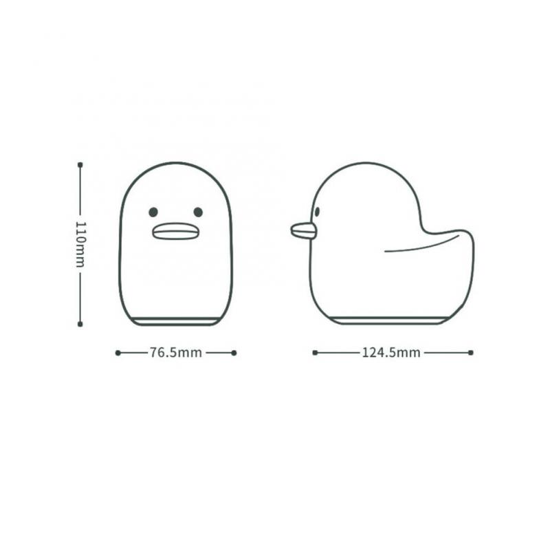 LED Night Light Mini Duck Silicone Sleeping Lamp Touch Sensor Switch USB Charge