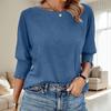 Womens Tops 3/4 Length Sleeve Blouses Fashion Casual Spring Summers Outfits Loose Fit T Shirt Going Out Tops Gifts