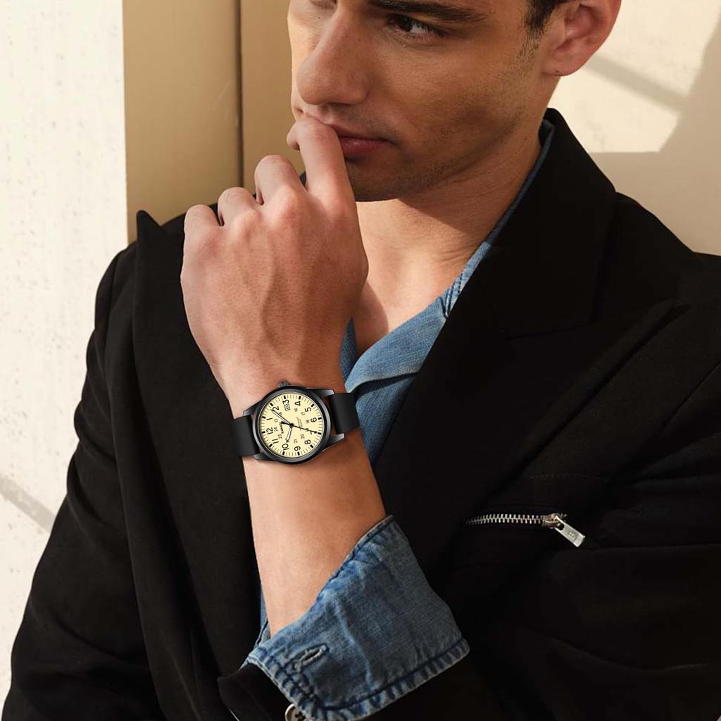 BEN NEVIS Men's Analog Watch, Simple Date, Waterproof, Fashion, Quartz, For Exams, Wristwatch, Women's, Children's, Unisex, Commuting, Banquets,