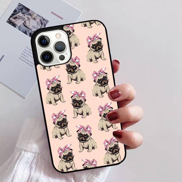 CUTE PUPPY PUG DOG MOPS Phone Case For iPhone 17 Air 14 13 12 16Pro Max 15 Plus Max Cover Shell coque