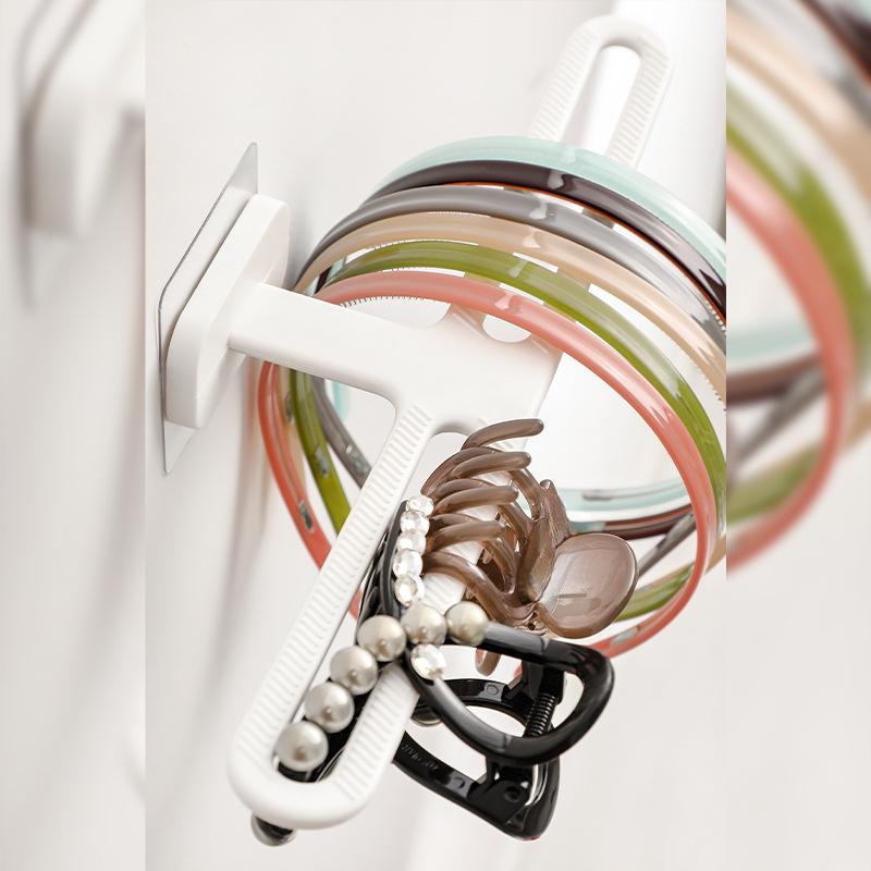Non-marking Wall-mounted Hair Bands Hangers Hair Bands Hair Clips Head Rope Jewelry Organizer Household Multifunctional Organizer