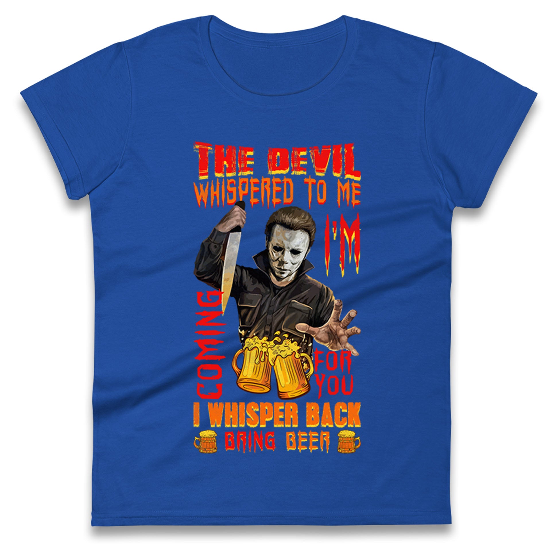 Michael Myers Haunted Halloween Womens T Shirt Mens Tops Tees Unisex XL