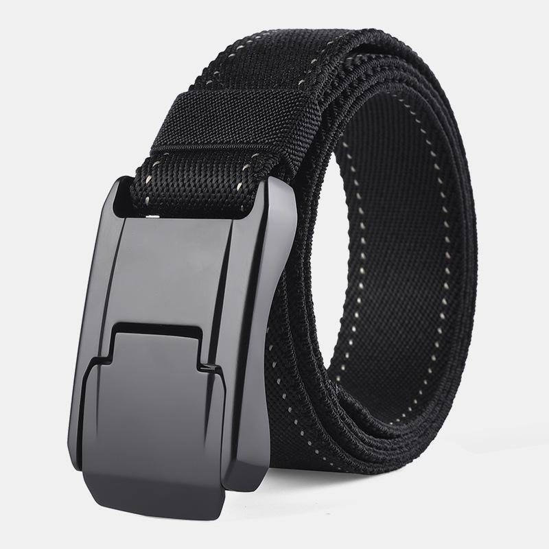 Men'S Outdoor Tactical Belt Zinc Alloy Button Head Elastic Belt Belt Belt Men'S