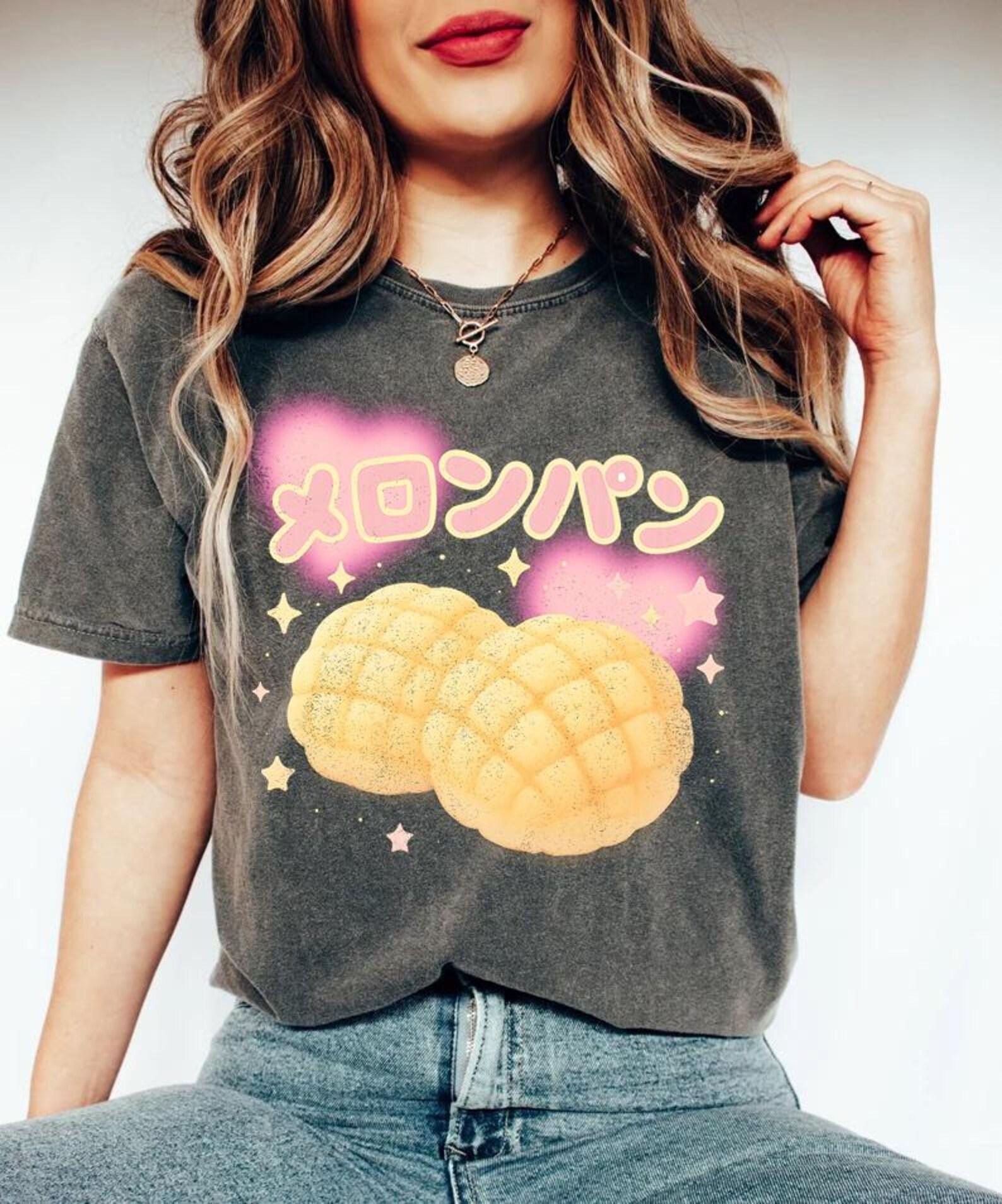 Melonpan Tee Cute Japanese Melon Bread Shirt Y2K Kawaii T-Shirt Kawaiicore Aesthetic Tshirt Harajuku J-fashion T-Shirt 2XL