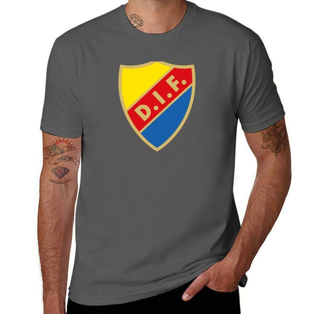 Djurgrdens If Fotboll Away Tshirt Novelty Print Casual Tee Shirt