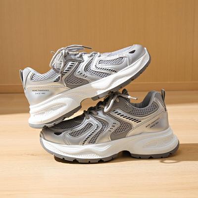 Ins Korean Version of the New Dad Shoes Women's 2024 Autumn Student Sports Running Shoes Casual Shoes Platform Height Increase Women's Shoes