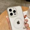Luxury Clear Magnetic Case for MagSafe for iPhone 16 Plus 16 Pro Max Case With Camera Touch Buttons Case Wireless Charging Cover