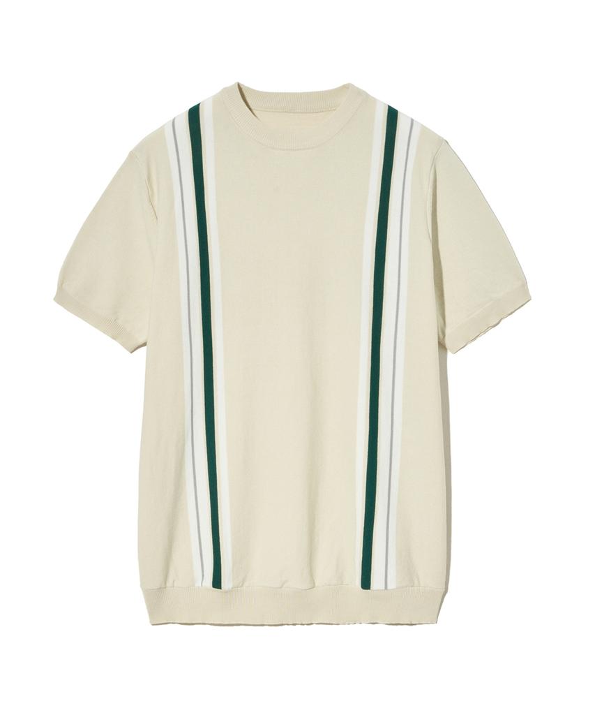 IRONYPORNO WHITELINE 86-Iroj049 Shoulder Front Stripe Round Knit 3 Colors