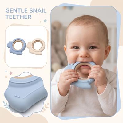Voedselkwaliteit Siliconen Bijtring Zacht Kauwbaar Baby Bijtje Veilig Mondverzorging Verzachtend Speeltje voor Baby Comfort en Emotionele Verlichting