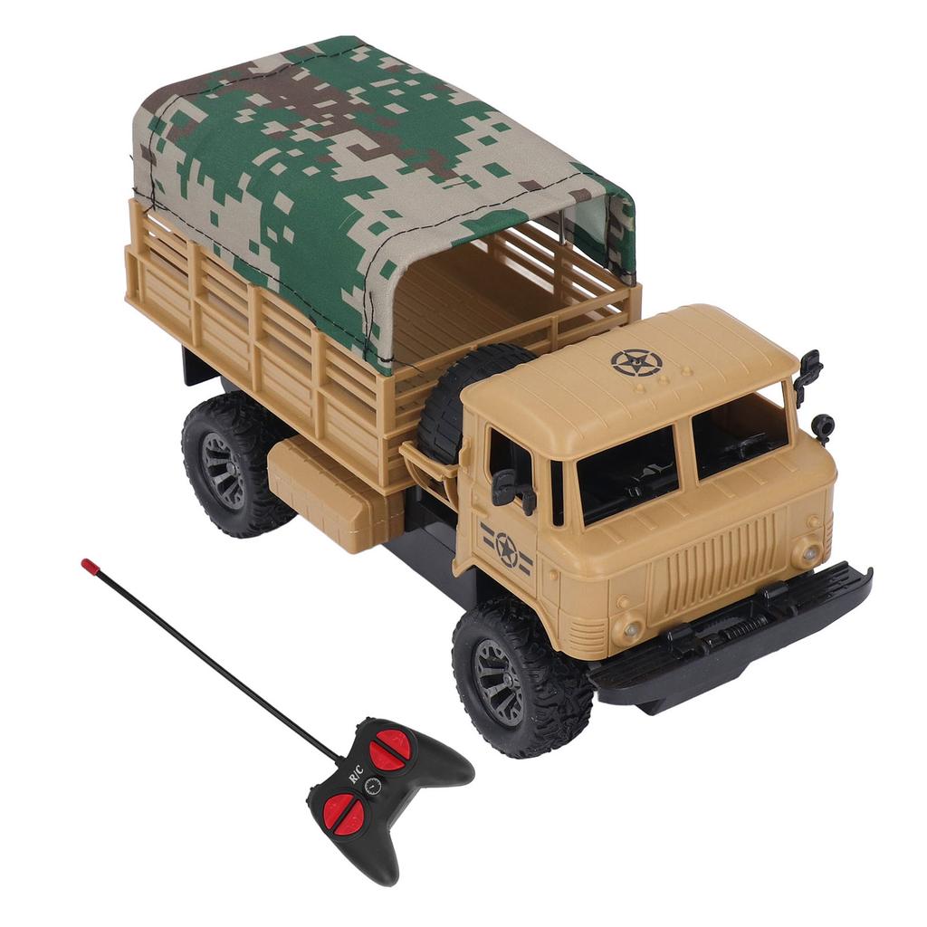 RC Military Truck 4 Channel Detachable Tent Remote Control Vehicle Military Truck with Light for Over 6 Years Old Kids