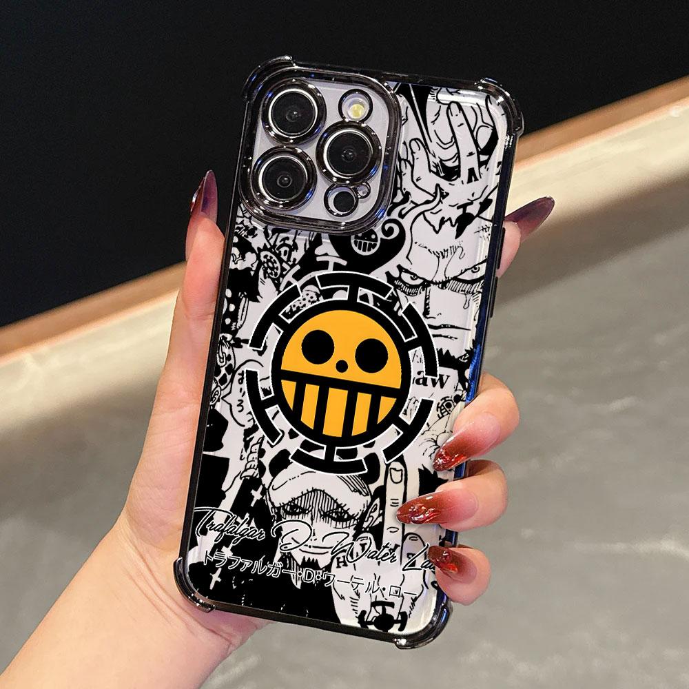 Anime Logo One Pieces Luffy Funda For iPhone 17 Pro 16 15 14 13 12 11 Pro Max Case 17 Plus 17E 16E 17Air Protection Phone Cover