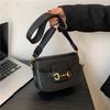 New high-end ribbon contrasting color saddle bag versatile single shoulder diagonal span trendy women's bag