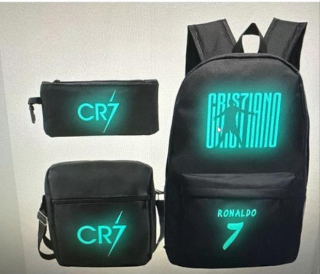 Youth Fashion Backpack Shoulder Bag Pencil Case Children'S Student School Bag 3-Piece Set